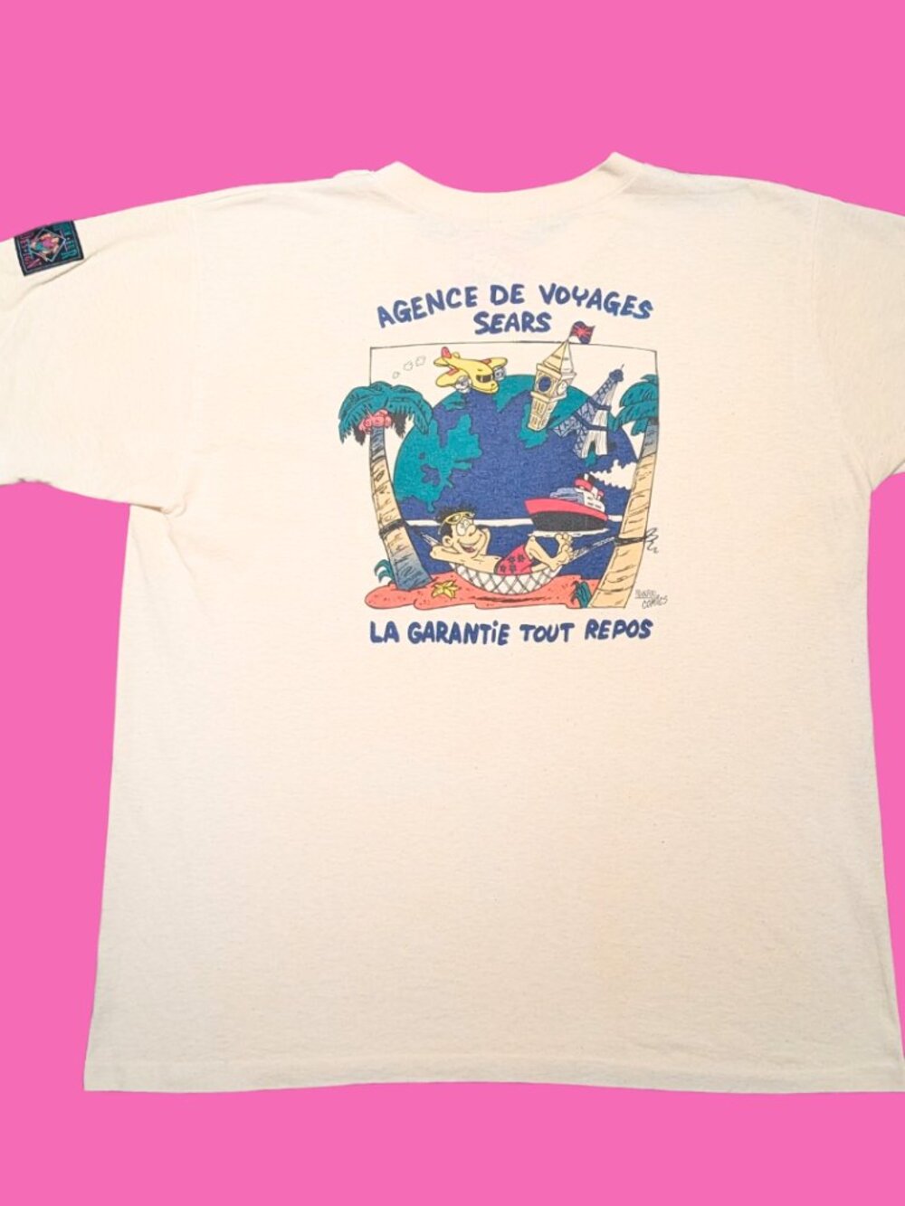 Humeur Design ''Agence de Voyages Sears, La Garantie Tout Repos'' T-Shirt Size X